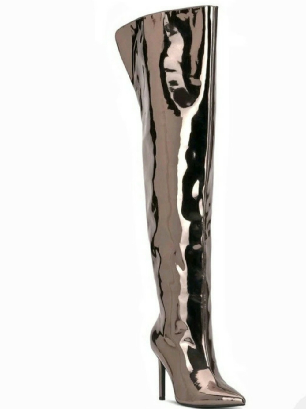 I.N.C. Sedona Metallic Over-the-Knee Stiletto Heeled Boots Size 6.5